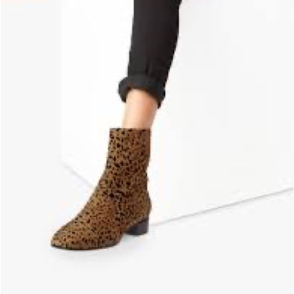 Rag & Bone Aslen Cheetah Suede Animal Print Chelsea Booties Size 35 5 - Picture 4 of 11